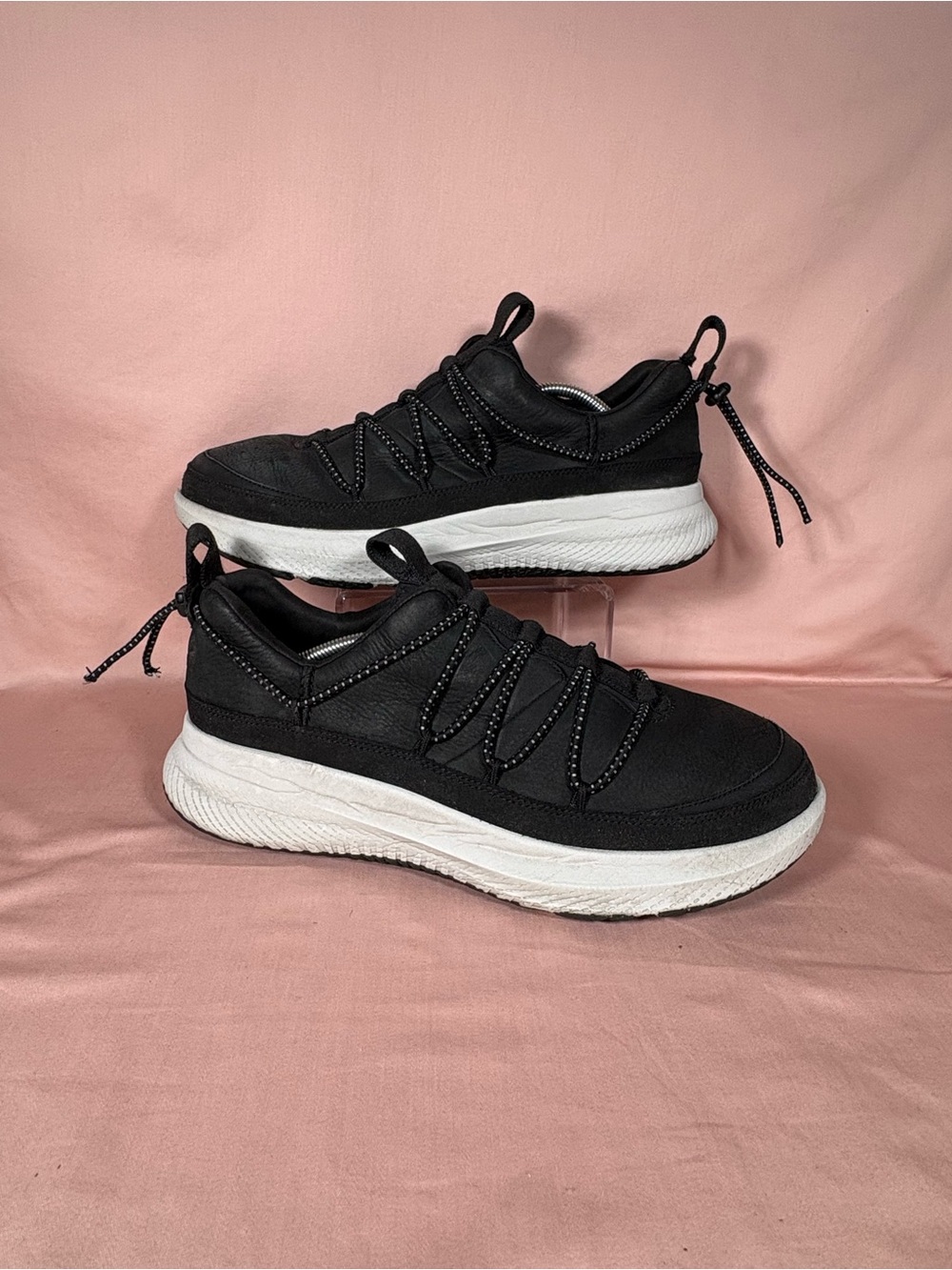 UGG Men's CA78 Heritage Trainer Black Nubuck Pull On Shoes- Size 12-12.5